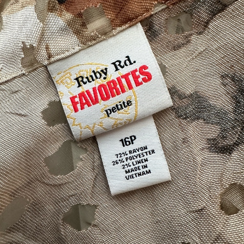 Ruby Road Floral Button Front Jacket Adjustable S… - image 5